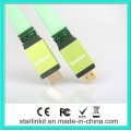 Flache PVC-Jacke 1.4V 1080P HDMI Kabel Grün